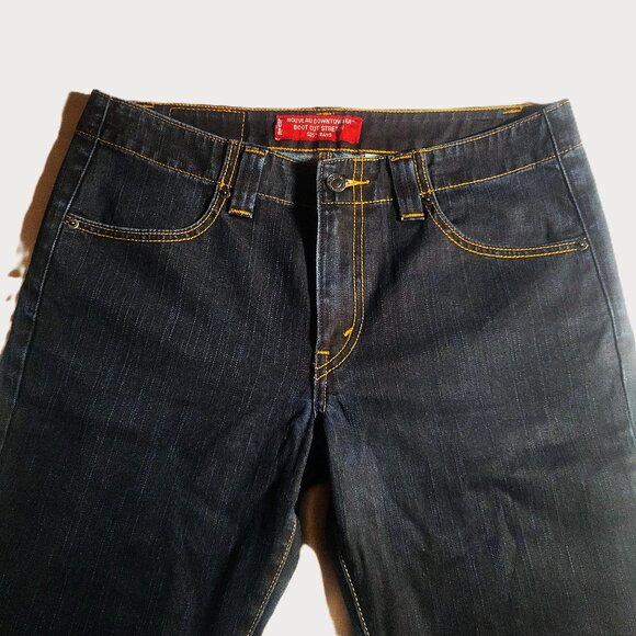 Levi's 525 "Nouveau Downtowner" Dark Wash Boot Cut Jeans - Size 10/L-M - Picture 1 of 13